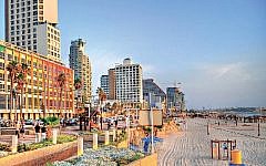 Tel Aviv's famous promenade, soaked in sun Tel Aviv's famous promenade, soaked in sun
