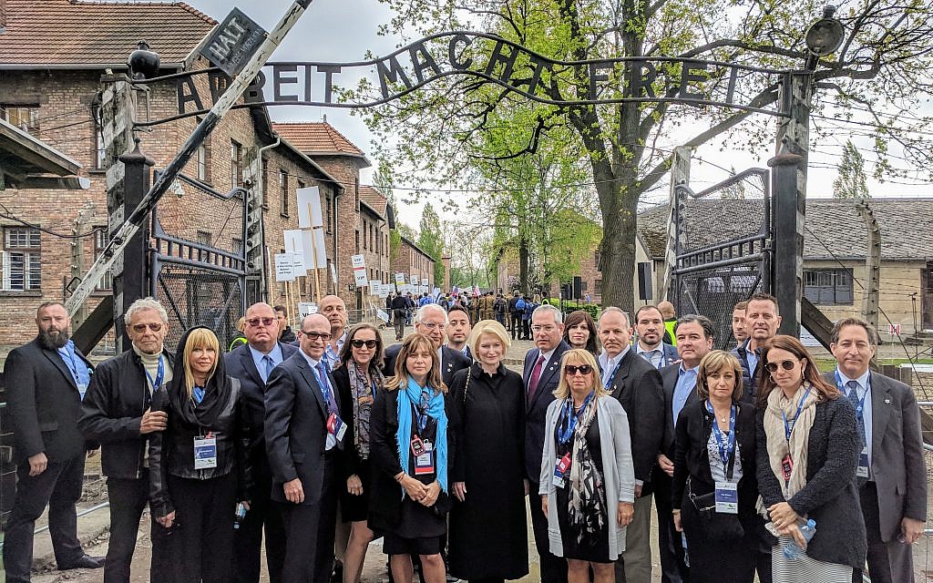 US ambassador delegation at Auschwitz