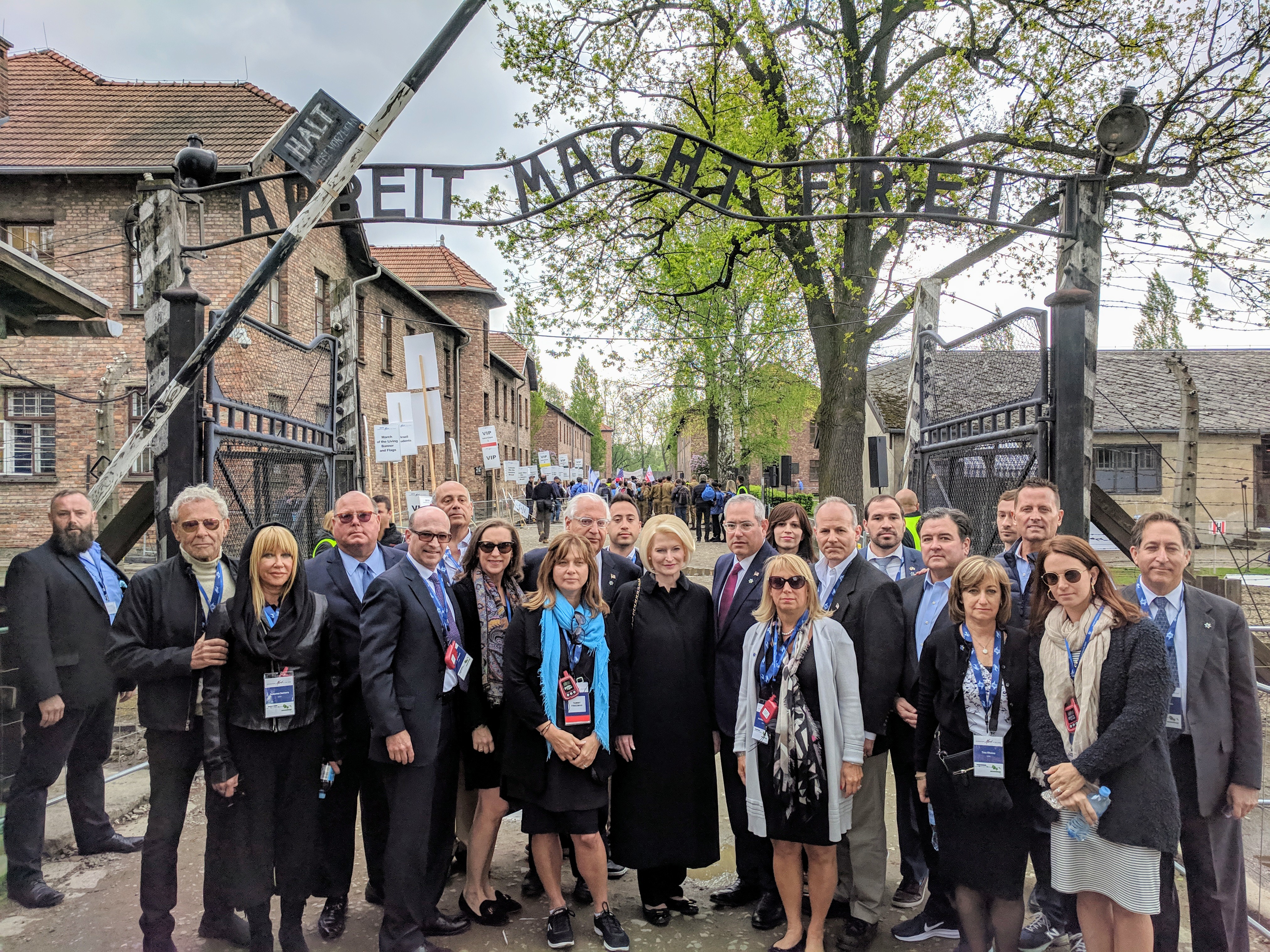 US ambassador delegation at Auschwitz
