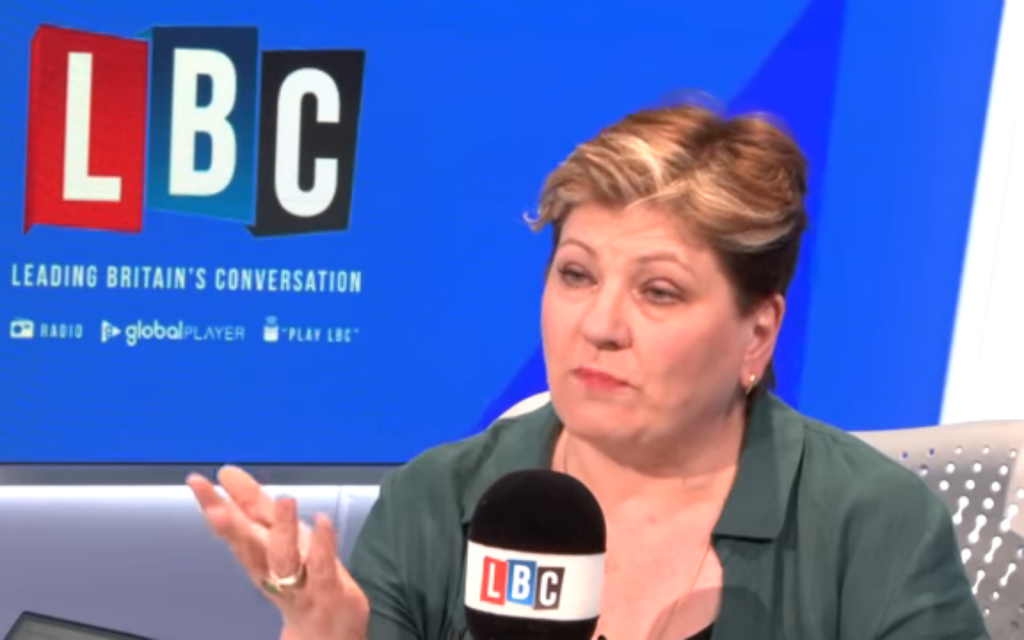 Shadow Foreign Secretary Emily Thornberry on LBC on Tuesday evening