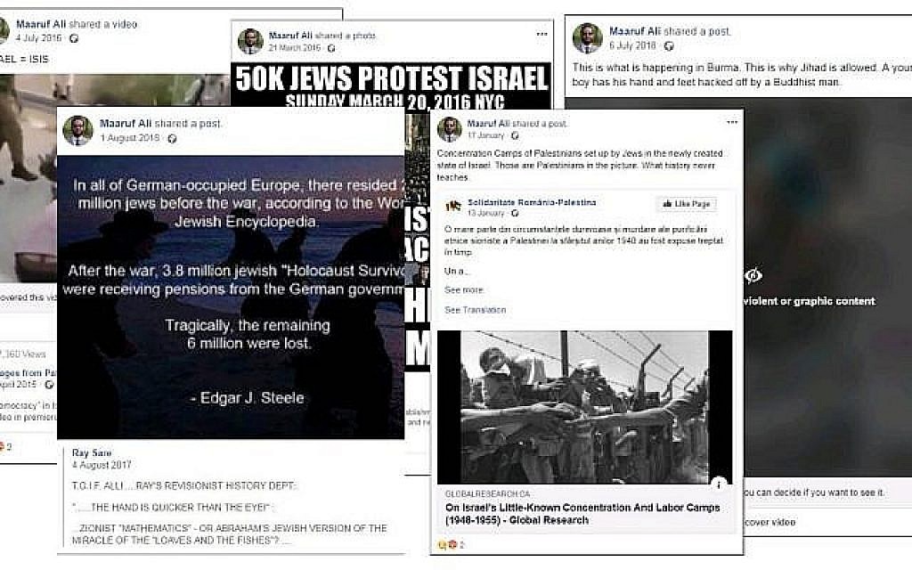 Social media posts sent from Dr Maaruf Ali's account