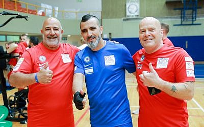 British and Israeli athletes at the Veterans Game in Israel