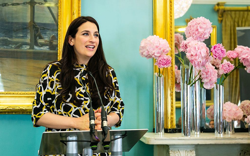 Luciana Berger speaking at a Jewish Care lunch. Credit: Yakir Zur