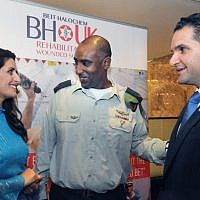 Major Shlomi Biche (centre) at Beit Halochem 2019 Dinner - Photo: John Rifkin