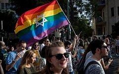 Members and sympathizers of the LGBTI (lesbian, gay, bisexual, transgender, and intersex) community participate in the annual Gay Pride parade in Jerusalem, Israel, 06 June 2019. . Photo by: JINIPIX Members and sympathizers of the LGBTI (lesbian, gay, bisexual, transgender, and intersex) community participate in the annual Gay Pride parade in Jerusalem, Israel, 06 June 2019. . Photo by: JINIPIX