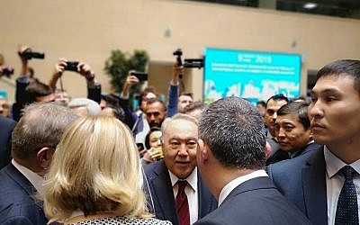 Nursultan Nazarbayev after voting  after voting