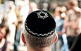 Man wearing a kippah in public