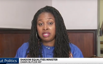 Shadow equalities minister Dawn Butler speaking to Sky News