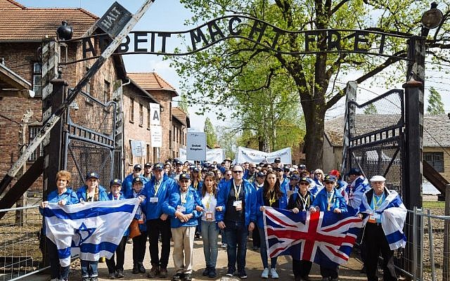 March of the Living delegation at the gates of Auschwitz in April, featuring some of the survivors and participants to take part in the Maccabi GB Community Fun Run

Photo credit: Sam Churchill