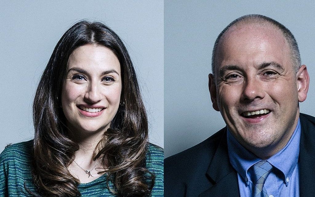 Luciana Berger, left, Robert Halfon, right