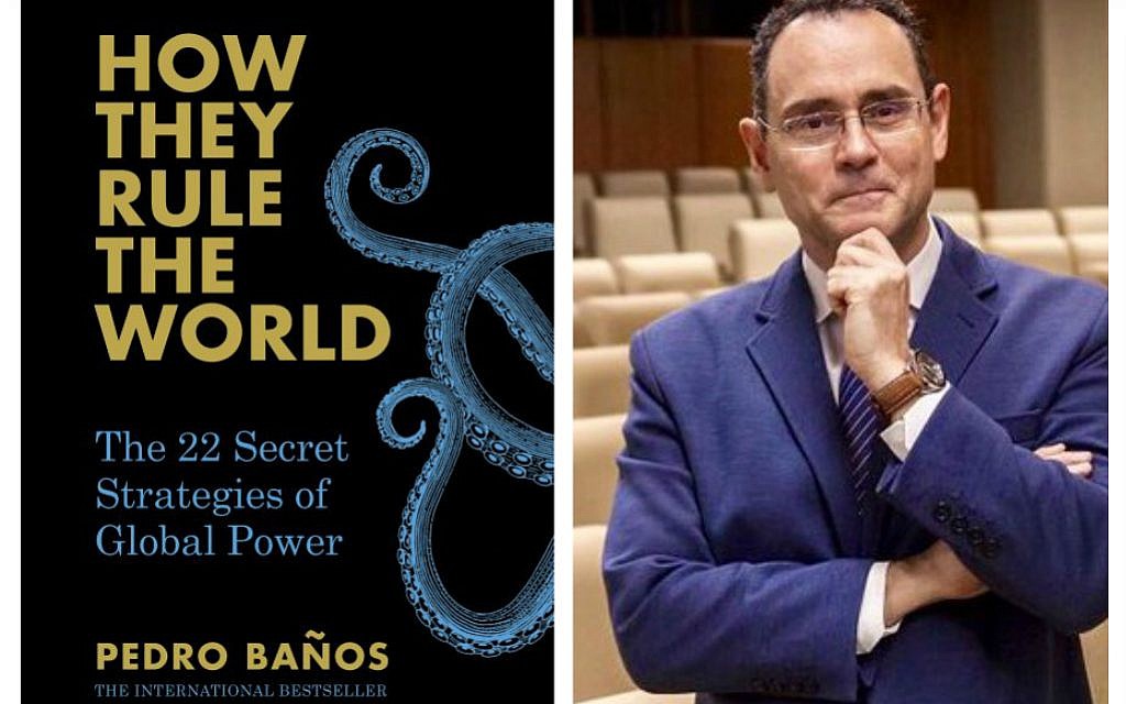 Pedro Baños (right) and his book's front cover