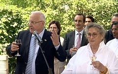 President Reuven with First Lady at a Rosh Hashanah reception in 2016 President Reuven with First Lady at a Rosh Hashanah reception in 2016