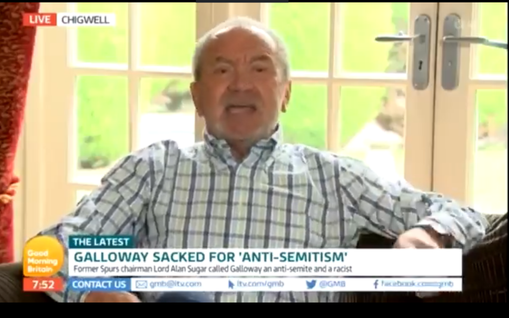 Lord Sugar on GMB calling George Galloway a 'bloody liar'