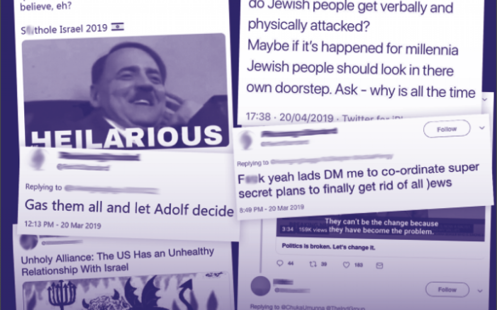 Almost all antisemitism, which has gone down in the last six months, takes place online.