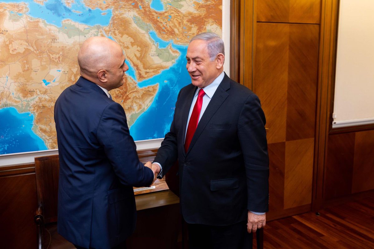 Sajid Javid meeting Israeli PM Benjamin Netanyahu
