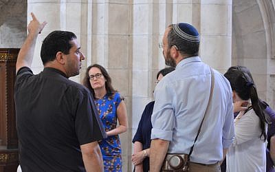 ·         Dean Hosam Naoum shows the group round St George’s Anglican Cathedral, Jerusalem