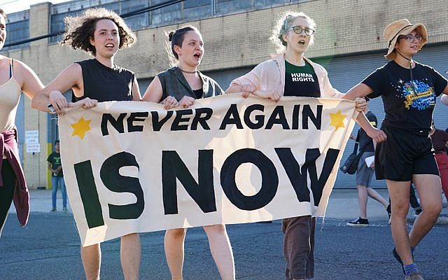 Never Again Action Group were arrested in Boston in July