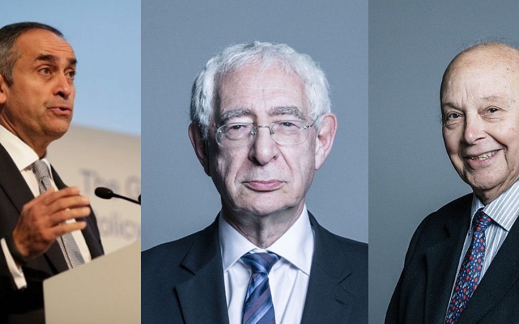 Lord Darzi (left) and Lord Turnberg  (right) quit shortly after Lord Triesman (centre)
