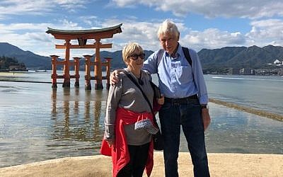Eli Abt with his wife Muriel during a recent trip to Japan