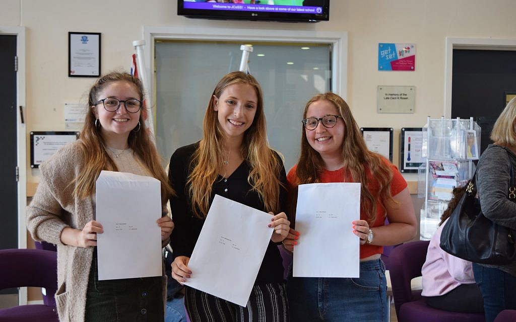 JCoSS students with their A-Level results!