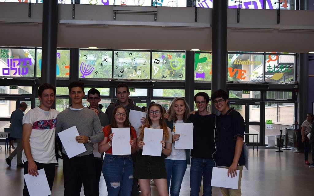 Group shot of JCoSS students with their A-Level results!