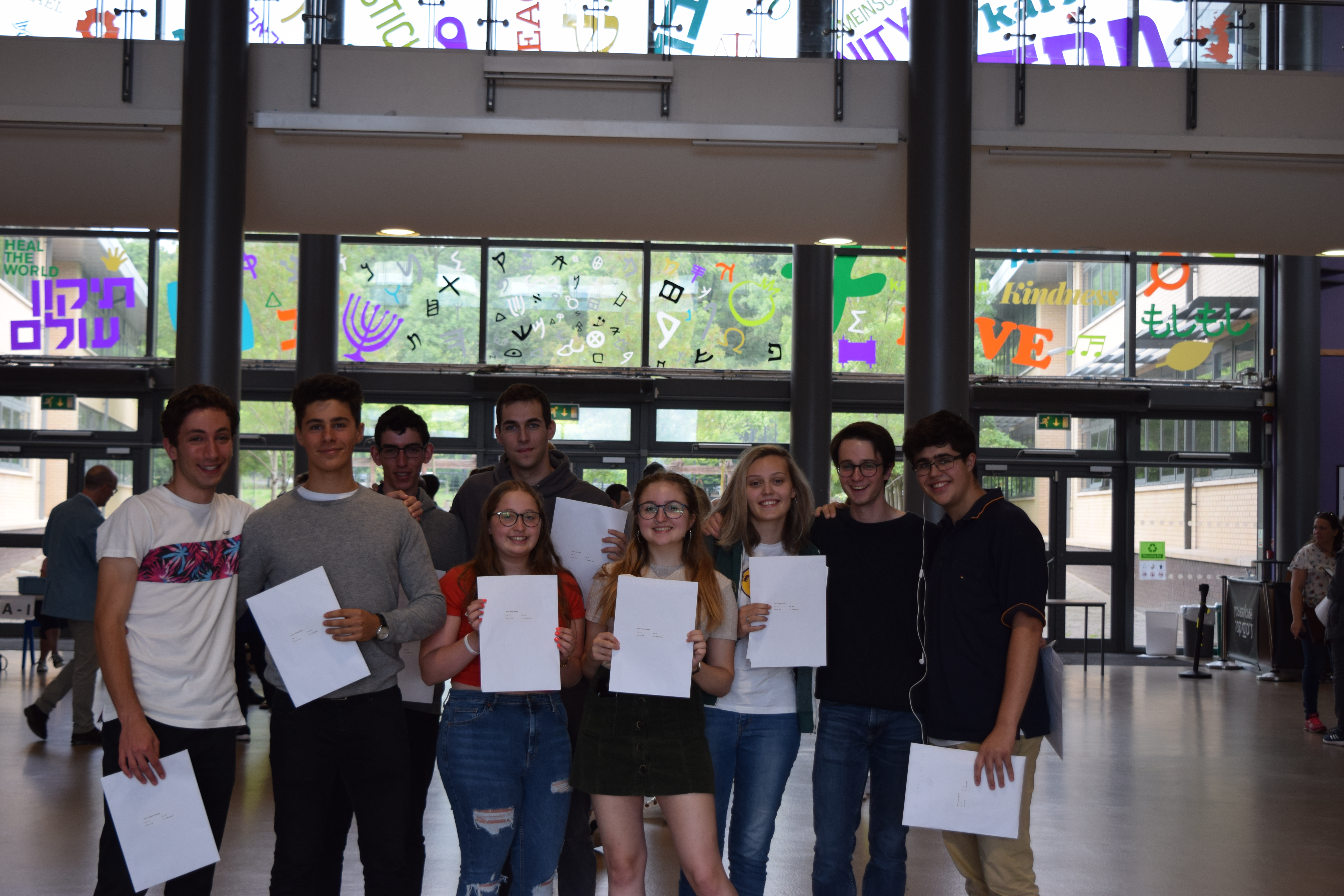 Group shot of JCoSS students with their A-Level results!