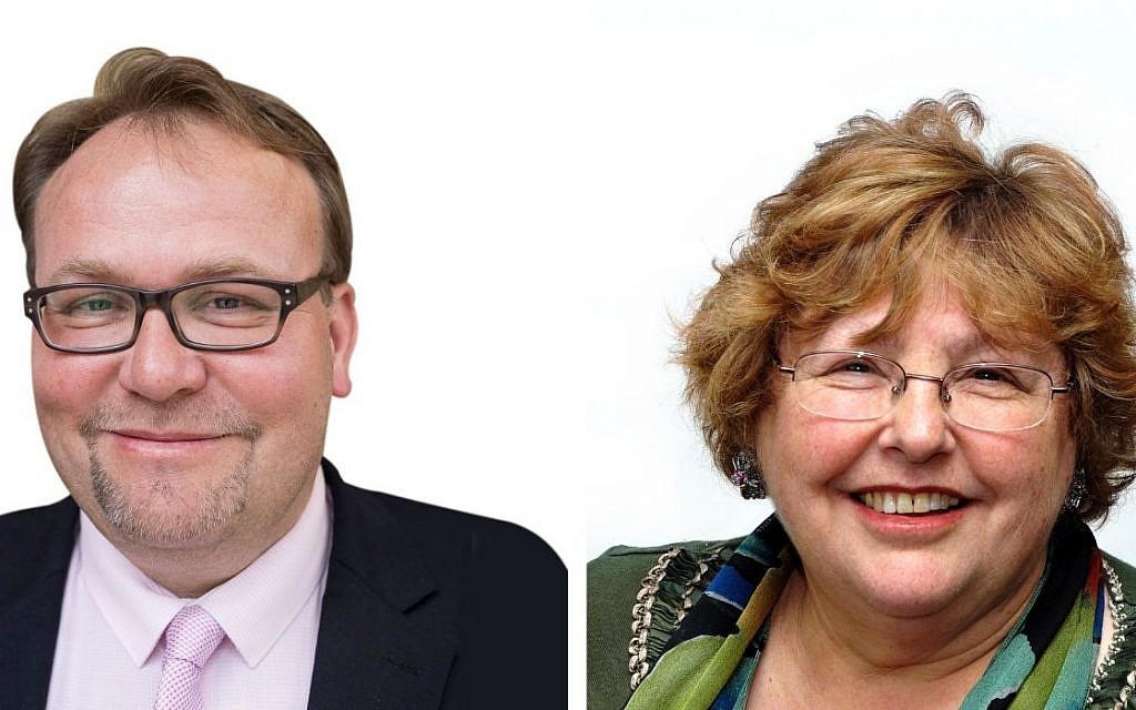 Councillor Gideon Bull, left, Zena Brabazon, right