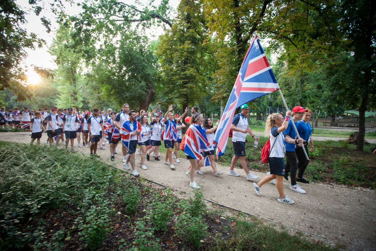 British delegation at the 15th European Maccabi Games