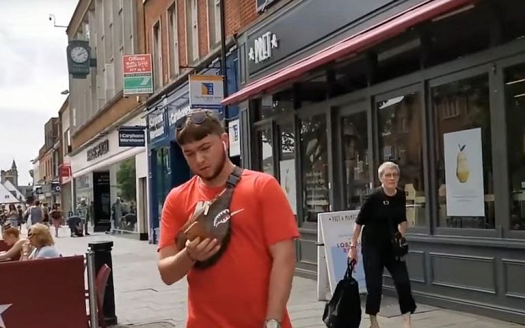 Screenshot of a video of the incident
