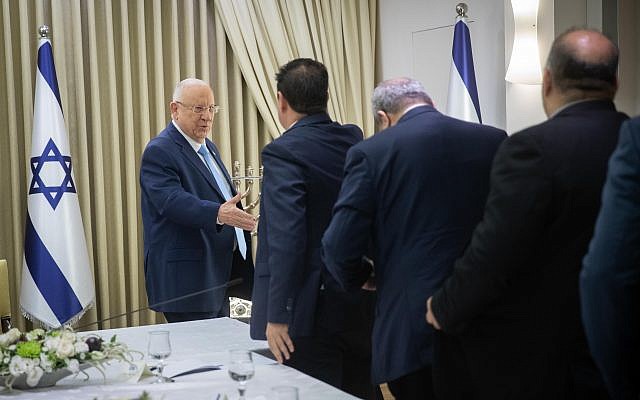Members of the Joint List uring a consultation meeting with Israeli President Reuven Rivlin in Jerusalem, Sunday, Sept. 22, 2019. Rivlin began two days of crucial talks Sunday with party leaders before selecting his candidate for prime minister, after a deadlocked repeat election was set to make forming any new government a daunting task. Photo by: Yonantan Sindel-JINIPIX