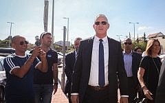 Benny Gantz, former Israeli Army Chief of Staff and chairman of the Blue and White Israeli centrist political alliance, arrives to cast his vote during the Israeli legislative elections, in Rosh Haayin, Israel, 17 September 2019. . Photo by: JINIPIX