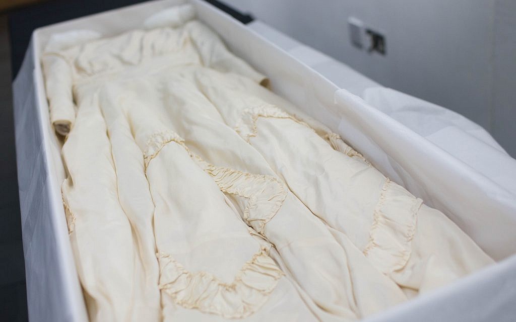 Gena Turgel's wedding dress, made from parachute silk (Credit: Daniel Morris)