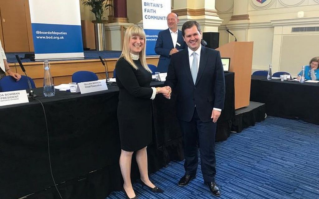 Robert Jenrick and Board of Deputies President Marie van der Zyl