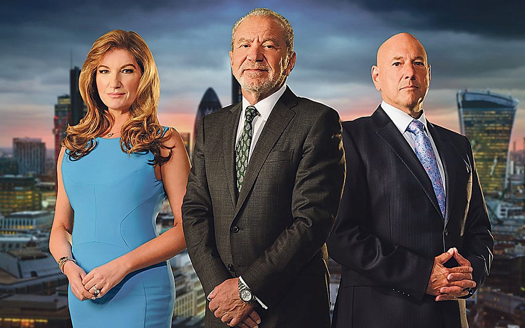 Lord Sugar with Karen Brady, Claude Littner and previous Apprentice winners 