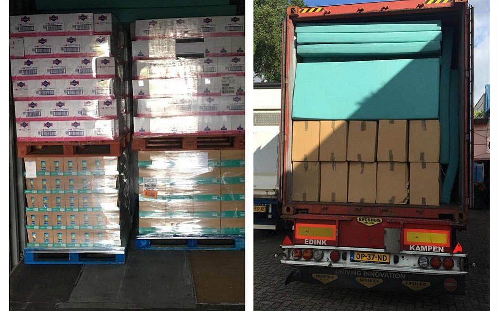 Container filled with humanitarian aid, heading to the Bahamas