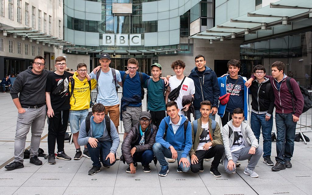 JLGB’s National Citizen Service group "Burst the Bubble" on a visit to BBC Young Reporters at BBC Broadcasting House