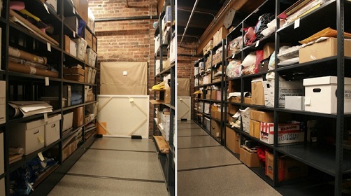 The Rauh Jewish Archives have stored thousands of memorial items on rows of shelves. (Courtesy of the Tree of Life Congregation and Rauh Jewish History Program & Archives)
