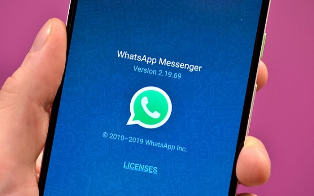 WhatsApp app icon on a smartphone. Photo credit: Nick Ansell/PA Wire