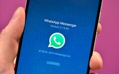 WhatsApp app icon on a smartphone. Photo credit: Nick Ansell/PA Wire