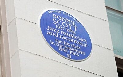 English Heritage Blue Plaque in honour of Jazz musician Ronnie Scott (Photo credit: English Heritage/Jed Leicester/PinPep/PA Wire)