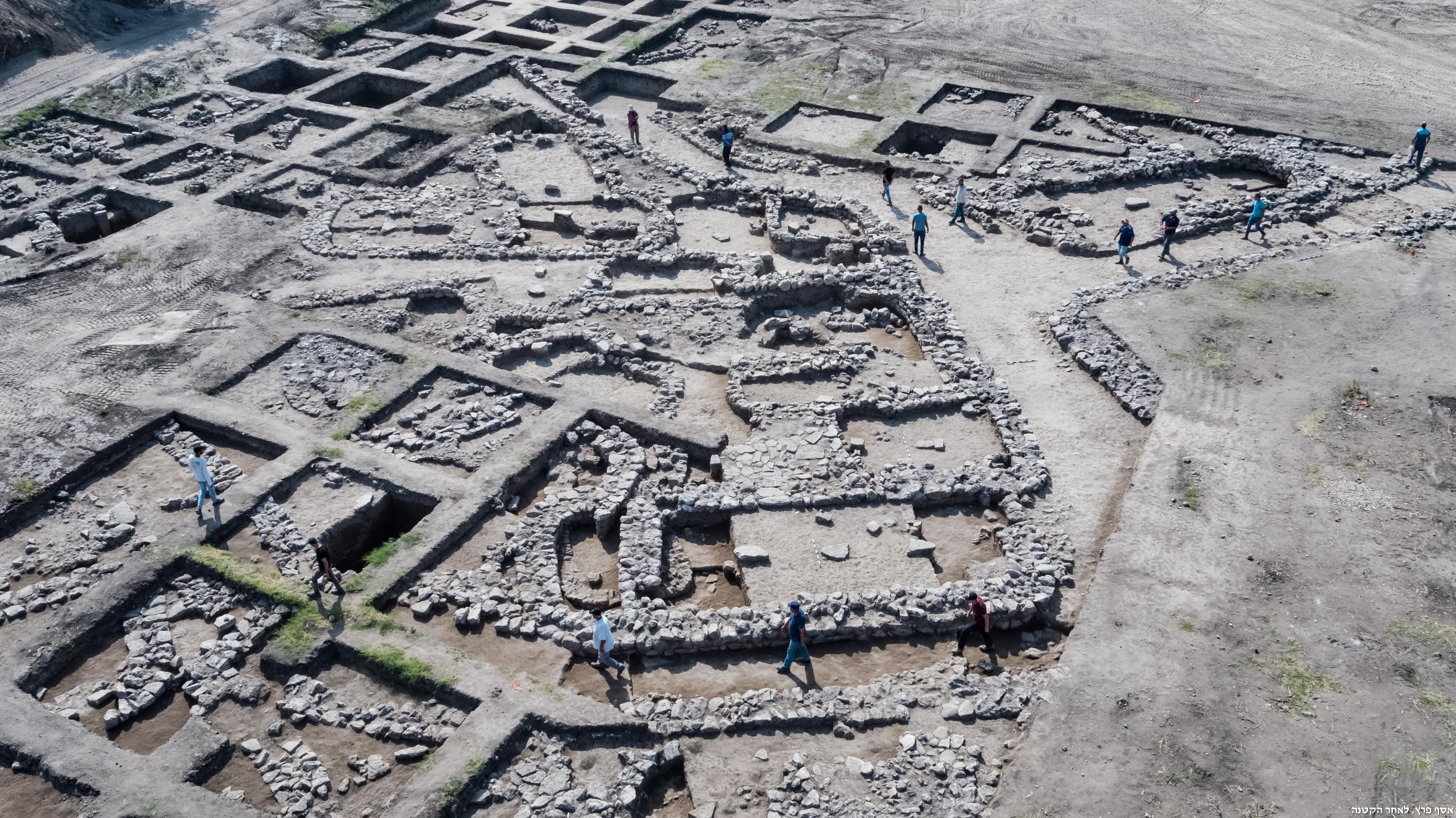 Aerial photographs of an excavation site in the Holy Land. Photo: Assaf Peretz, Israel Antiquities Authority