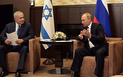 Benjamin Netanyahu with Russia's president Putin. 

Photo credit: @netanyahu on Twitter