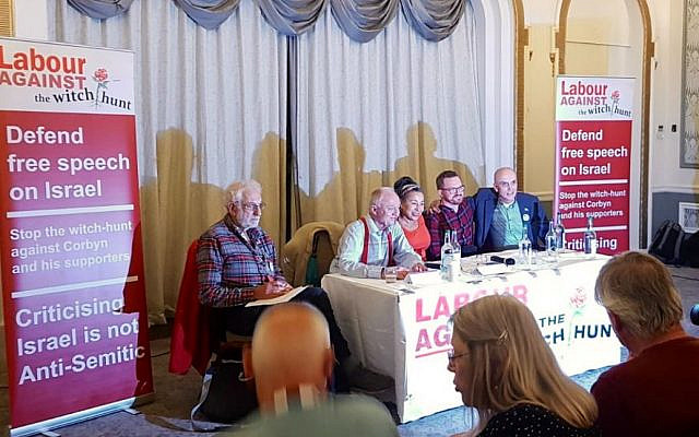 A Labour Against the Witchhunt event taking place during the Labour conference 2019, featuring Ken Livingstone, Jackie Walker, Chris Williamson and Asa Winstanley of Electronic Intifada   (Credit: HOPE not hate/Jewish News)
