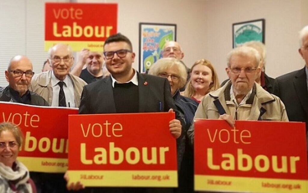 Joshua Garfield (centre) will be trying to oust the Conservative chair, James Cleverly