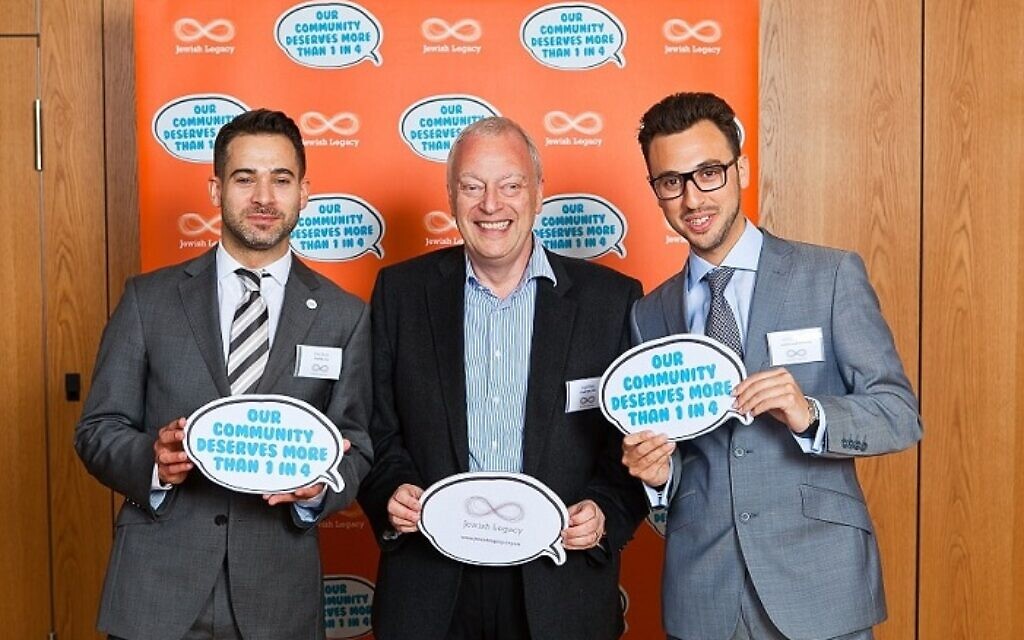 Jewish Legacy volunteers at an event encouraging the community to give generously
