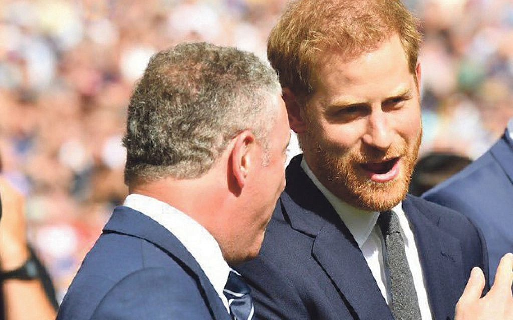 JLC chair Simon Johnson chats with Prince Harry before the Challenge Cup final at Wembley Stadium which saw Warrington beat St Helens