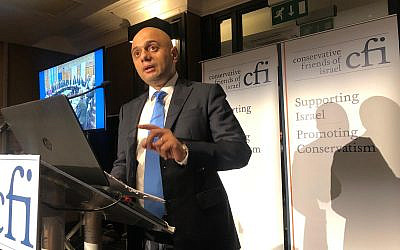 Chancellor Sajid Javid at Conservative Friends of Israel conference