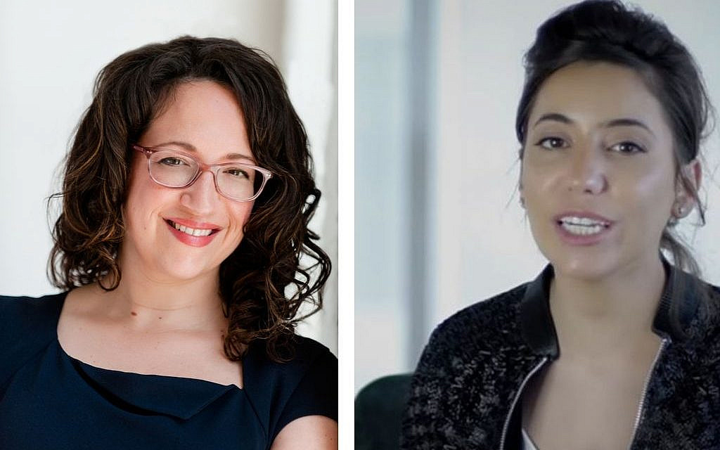 NYU professor Amy Webb, left (Credit: Shoden, Wikimedia Commons, www.commons.wikimedia.org/w/index.php?curid=46739727); fashion designer Danit Peleg, right, (credit: YouTube),