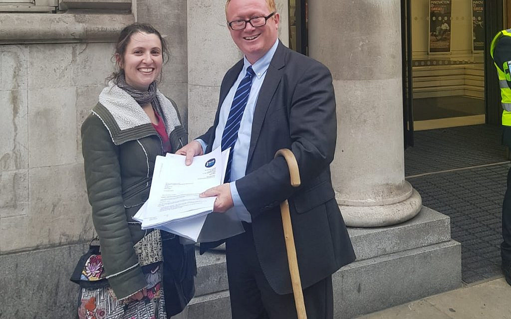 We Believe in Israel director Luke Akehurst with campaign manager Rachel Kaye