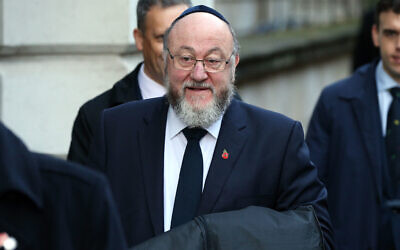 Chief Rabbi Ephraim Mirvis last year (Photo credit: Jonathan Brady/PA Wire)